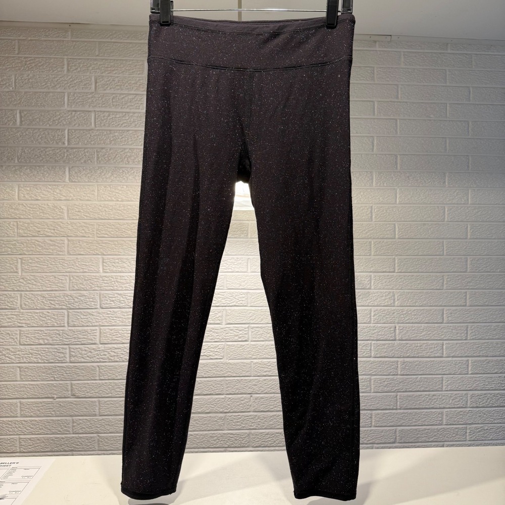 Aerie Chill Play Move Leggings Sparkle Black Athleisure Activewear Womens